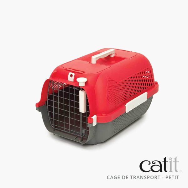 caisse de transport pour chat Catit rouge cerise