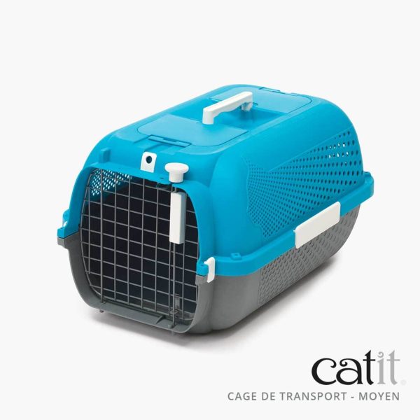 caisse de transport pour chat Catit turquoise