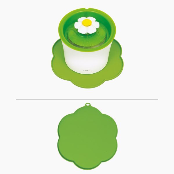 tapis de protection fleur en silicone vert